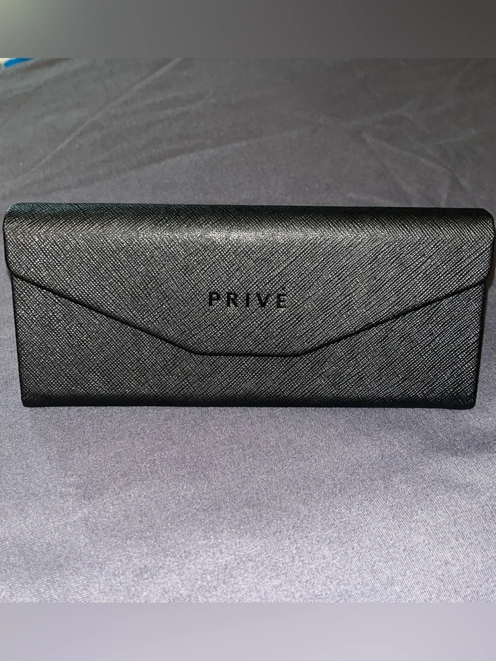 PRIVE Black Textured Sunglasses Case
